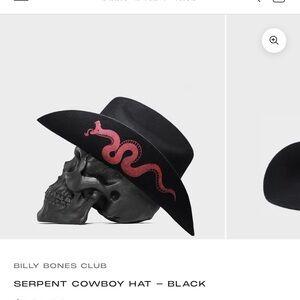 Billy Bones Club Serpent Cowboy Hat - Black
